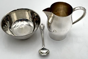 Paul Revere Silverplate Creamer & Bowl Reproduction with a Spoon - Picture 1 of 24
