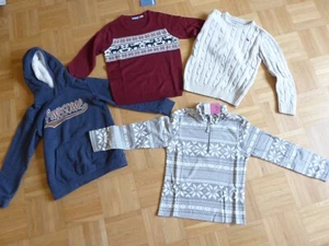 4 x Winterpullover Junge 122 128 Norweger, Strick Zopf, Teddyfleece WIE NEU - Bild 1 von 5