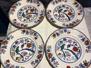 Antique Booths Silicon China 9 1/4” Dinner Plate Parrot Pattern - Picture 1 of 21