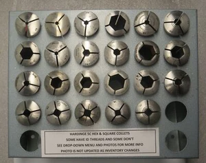 HARDINGE SECHSKANT UND VIERKANT 5C SPANNZANGEN - GUTER ZUSTAND SPANNZANGEN - RACK 1 - Bild 1 von 18