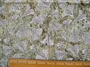 Northcott Stonehenge Ginko Leaf Quilt Fabric 3/4 yard x 43" Cotton Green - Picture 1 of 6