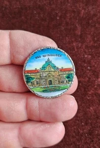 KLEINES VINTAGE HANDGEFERTIGTES EMAILLE ABZEICHEN # BAD OEYNHAUSEN GERMANY - Bild 1 von 5