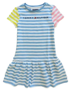 Tommy Hilfiger Big Girl's Striped Knit Dress Size: 12 - Picture 1 of 4