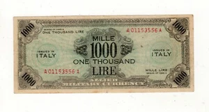 OCCUPAZIONE AMERICANA - AM - 1000 LIRE 1943/45 SERIE A/A - RARA SPL++ - Imagen 1 de 2