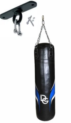 Deba® Boxsack aus Rindsleder Cowhide Sandsack mit Stahlkette Boxsackhalterung DE - Bild 1 von 4