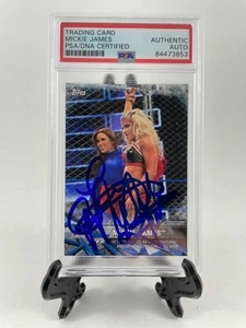 WWE 2017 Topps Mickie James Autographed Trading Card C PSA DNA Encapsulated - Picture 1 of 2