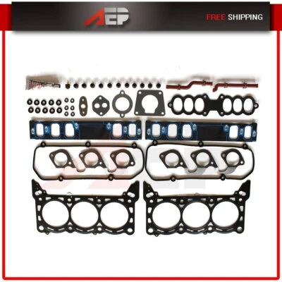 Conjunto Head GasKet compatível com 1997 Mercury Cougar Ford Mustang 3.8L V6 OHV 12V código Vin 4 - Imagem 1 de 4