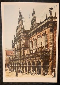 Postal vintage del ayuntamiento de Bremen, editorial Hans Andres, Hamburgo, Hanz Hartz - Imagen 1 de 2