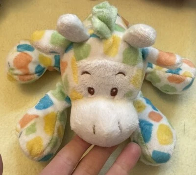 Fiesta Jirafa Multicolor Lunares Manchas 7" Peluche Suave Bebé Juguete Sonajero  Foto 1 de 4