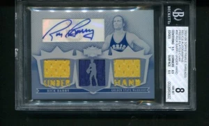 2007-08 Triple Threads Rick Barry Auto GU Relic Press Plates Cyan 1/1 BGS 8 - Picture 1 of 2