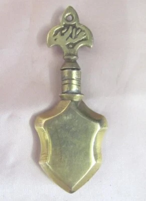 1800s ANTIQUE MUSLIM ISLAMIC GILDED SILVER MINI MAKE UP MASCARA FLASK RARE - Image 1 of 4