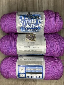 I Love This Yarn Super Suave Violeta Brillante 3 Madejas 5oz - Imagen 1 de 1