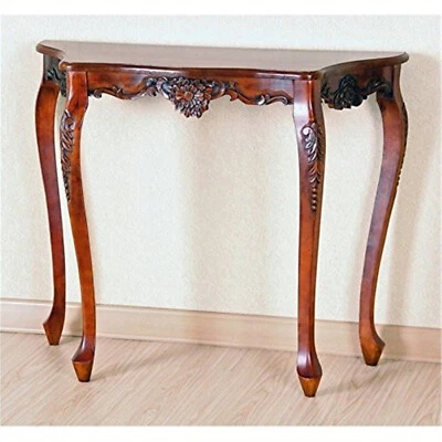 International Caravan 3875 雕刻四腿扇形墙桌 — 第 1/2 张图片