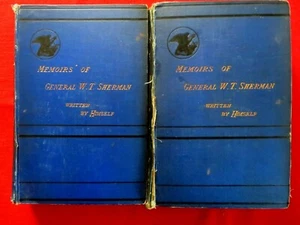 1875 1. St. Hrsg. MEMOIREN VON GENERAL W. T. SHERMAN / VOL. 1 & 2/4' AUSKLAPPBARE KARTE - Bild 1 von 12