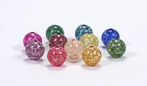 5 Stk. Acrylperlen Crackle Perlen rund 16mm Crack Crash Perle Farbauswahl - Bild 1 von 12