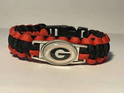 Pulsera Georgia Bulldogs NCAA Paracord NUEVA Foto 1 de 3