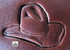 Sombrero de Vaquero Discontinuado Craftool Co. EE. UU. 1" Herramienta de Estampilla de Cuero 8470 - Imagen 1 de 3