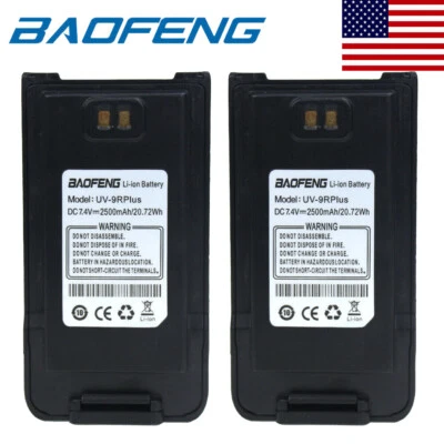 2X New Orignial Battery 7.4V 2500mAh for Baofeng UV-9R UV-9R Plus Two Way Radio - Image 1 of 4