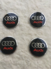 4x65mm For Audi Black with Red Wheel Center Stickers New