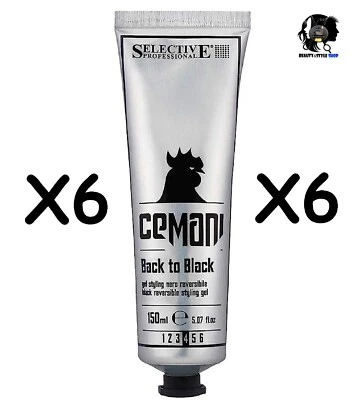 SELECTIVE PROFESSIONAL CEMANI BACK TO BLACK 6X150ML GEL NERO REVERSIBILE STYLING
