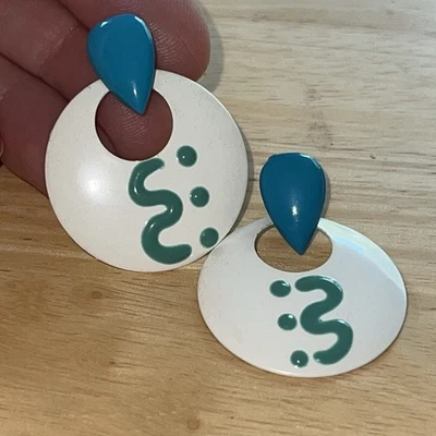 Pendientes Colgantes Retro Años 80 Estilo Mod Funky Divertido Baile Fiesta Metal Retro Leer Foto 1 de 4