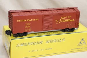 American Models Union Pacific 1118 40' Box Car RTR Hi-Rail in orig box (B) READ! - Picture 1 of 15