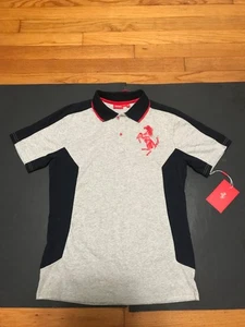 Camisa informal manga corta juvenil L gris jaspeado/azul marino logotipo Ferrari Supercar nueva con etiquetas - Imagen 1 de 12