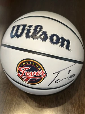 Temi Fagbenle #14 Indiana Fever Autographed Wilson WNBA Mini Basketball Size 3 - Image 1 of 4