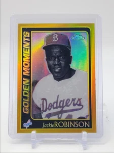 JACKIE ROBINSON 2001 TOPPS CHROME GOLDEN MOMENTS FRACTOR Q3562 - Picture 1 of 2