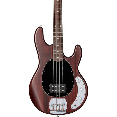 Sterling by Music Man StingRay Ray4 Bass Guitar Walnut Stain Black Pickguard - Image 1 of 4
