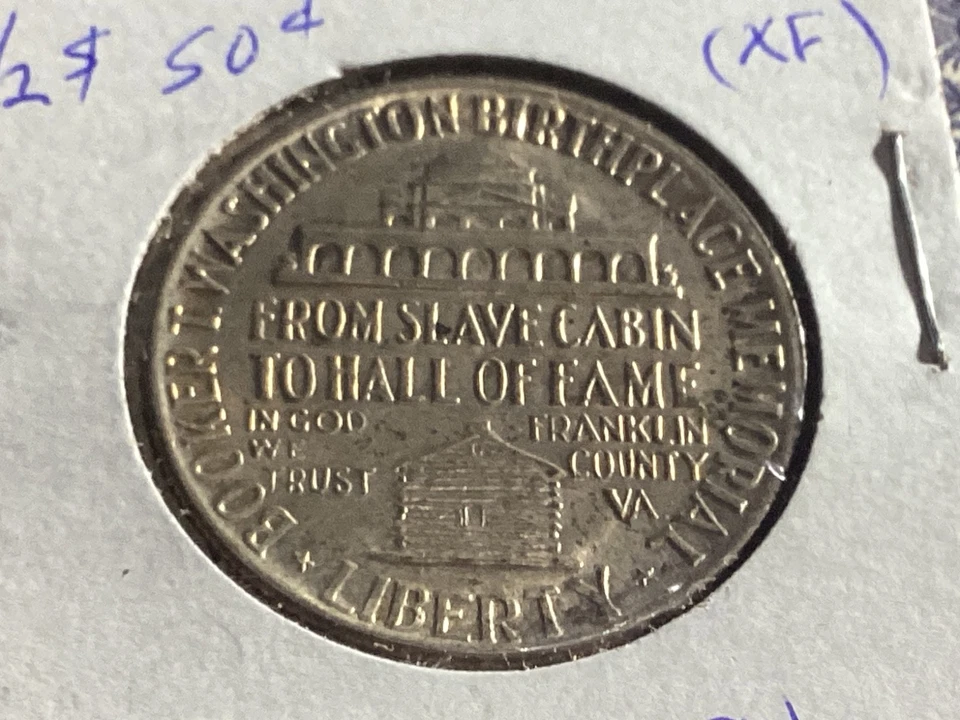 1946 Booker T. Washington Silver Commemorative Half Dollar XF Details # 672 - Image 1 of 2