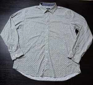 Camisa Bugatachi Para Hombre Ajuste Forma Nylon/Spandex Estampado Geométrico Talla 2XL, Preppy - Imagen 1 de 6