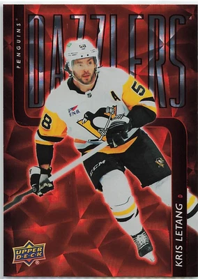 2025-26 Upper Deck Series 1  ORANGE DAZZLERS  Kris Letang  SP - Image 1 of 2