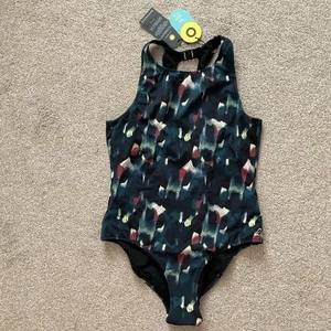 Goodmove Secret Damen-Badeanzug abnehmend bedruckt Cut-Outs Limettenmischung Größe 14 von M&S - Bild 1 von 9