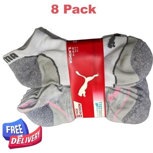 8 Pairs Puma Ladies Womens Socks Pack Size 6-8 UK No Show - Picture 1 of 2