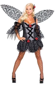 EVIL GOTHIC FAIRY SPOILED ADULT WOMENS FANCY DRESS HALLOWEEN COSTUME - Bild 1 von 2