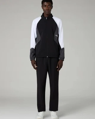  Voller TrainingsAnzug HERREN Australian Color Block in Match Schwarz Hoher Hal - Bild 1 von 4