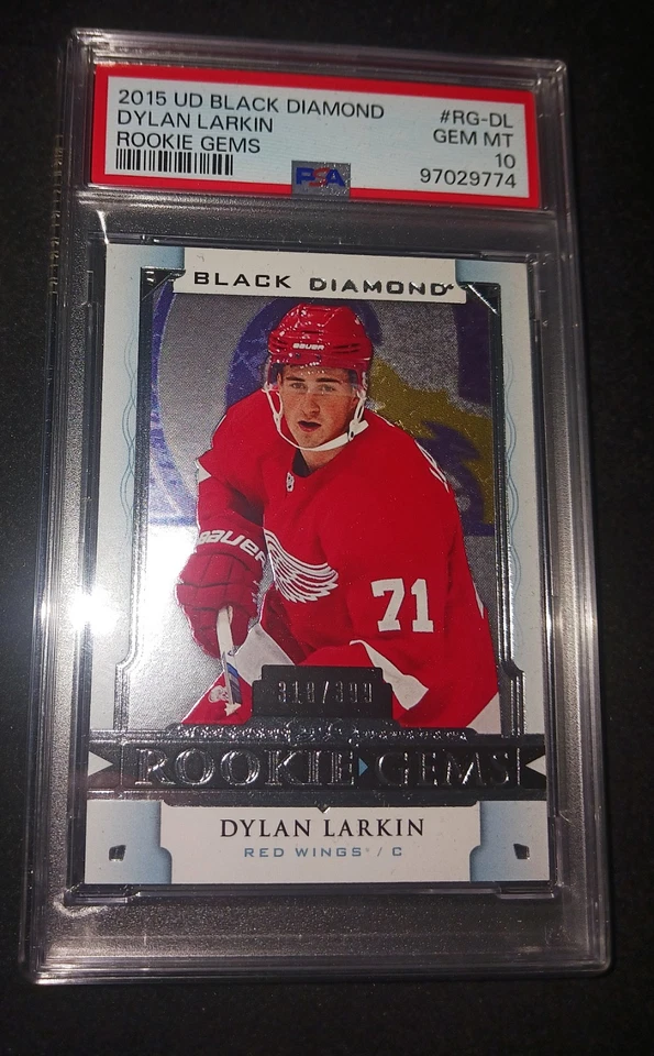 2015 Upper Deck UD Black Diamond Rookie Gems Dylan Larkin RC Rookie PSA 10 #/399 - Image 1 of 1