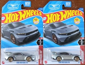 LOT OF 2- NEW 2025 HOT WHEELS 2025 FORD MUSTANG GTD MUSTANG 60 YEARS SERIES - Picture 1 of 3