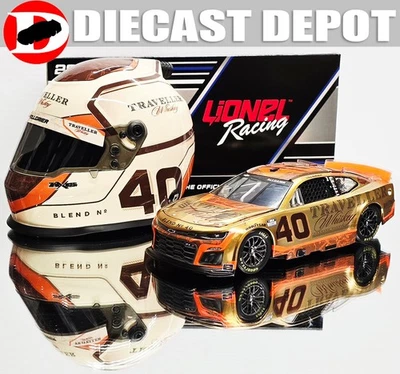 JUSTIN ALLGAIER 2025 TRAVELLER WHISKEY COMBO- MINI HELMET & COLOR CHROME W/ STAM - Image 1 of 4