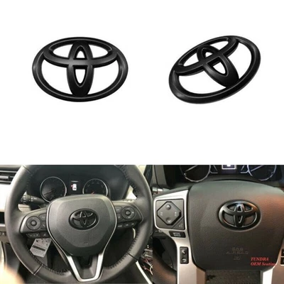 1x 3D BLACKOUT STEERING WHEEL OVERLAY FOR TACOMA TUNDRA COROLLA CAMRY HIGHLANDER - Image 1 of 4