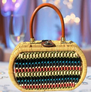 *Neu mit Defekt Patricia Nash Cipressa Wicker Satchel Handtasche Handtasche Neu mit Etikett 199 $ - Bild 1 von 9