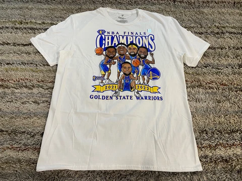 Fanatics Golden State Warriors 2022 NBA Finals Champs Caricature T-Shirt Large L Cover