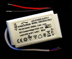 Eaglerise EBP030V0120LS - LED Trafo 12V DC 30W bis 2,5A für 12V LED-Leuchtmittel - Picture 1 of 1