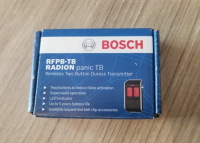 New! Bosch RFPB-TB RADION Wireless Panic Transmitter 2-Button