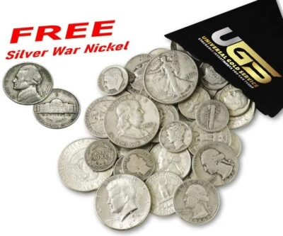 90% Junk Silver Coins $1 Face Value 💥 Mixed Coins 💥 FAST FREE SHIPPING! - Image 1 of 3