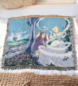 Coperta vintage anni 90 The Northwest Company lancio Cenerentola principessa Disney - Foto 1 di 8