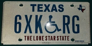 TEXAS LICENSE PLATE AUTOMATIVE STATE PLATE THE LONE STAR STATE STEEL HANDICAP - Picture 1 of 4