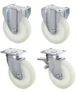 1 Satz Schwerlastrollen Rad ø 175 mm max. Tragkraft 3400Kg Lenk- und Bockrollen - Picture 1 of 1