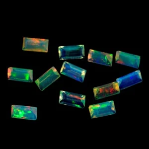 5x2,5MM-14x7MM AAA ÄTHIOPISCHER WELO FEUEROPAL BAGUETTESCHLIFF FACETTIERTER LOSER EDELSTEIN - Bild 1 von 8
